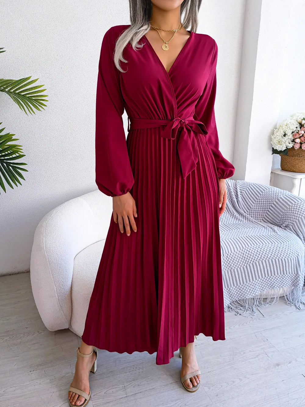 Javana - V-Neck Maxi Dress