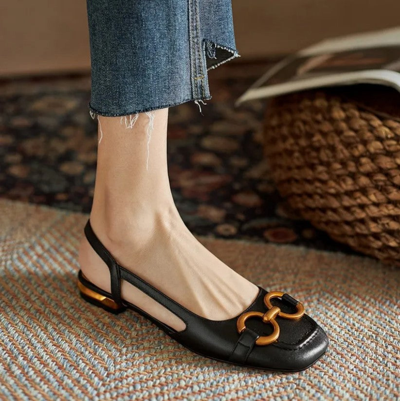 Ellen – Chic Ergonomic Slingback Flats
