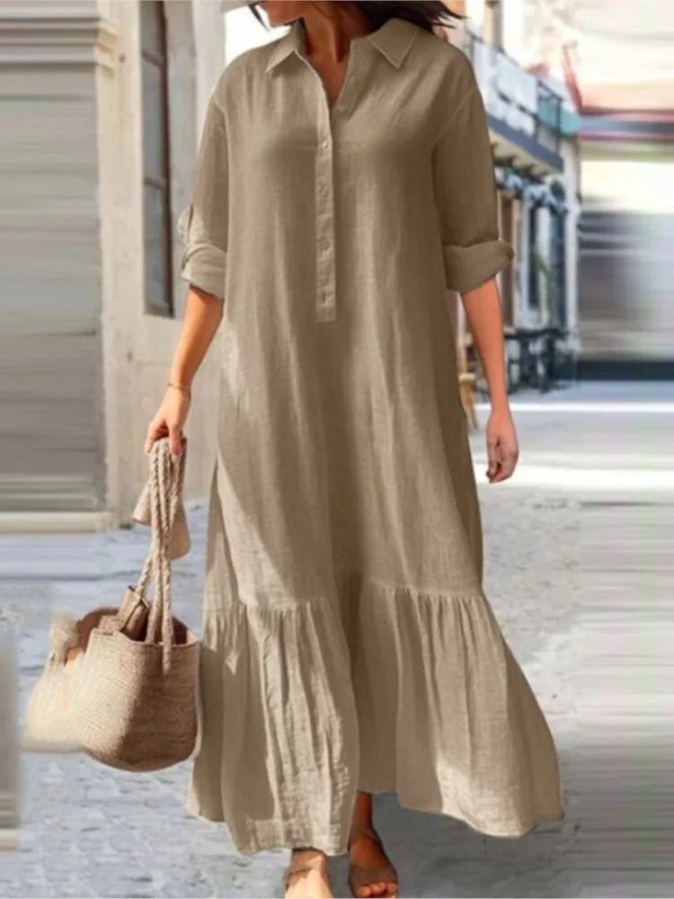 Karisse - Tiered Shirt Maxi Dress