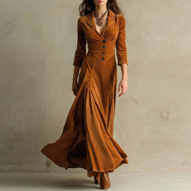 Anna | Long Velvet Dress