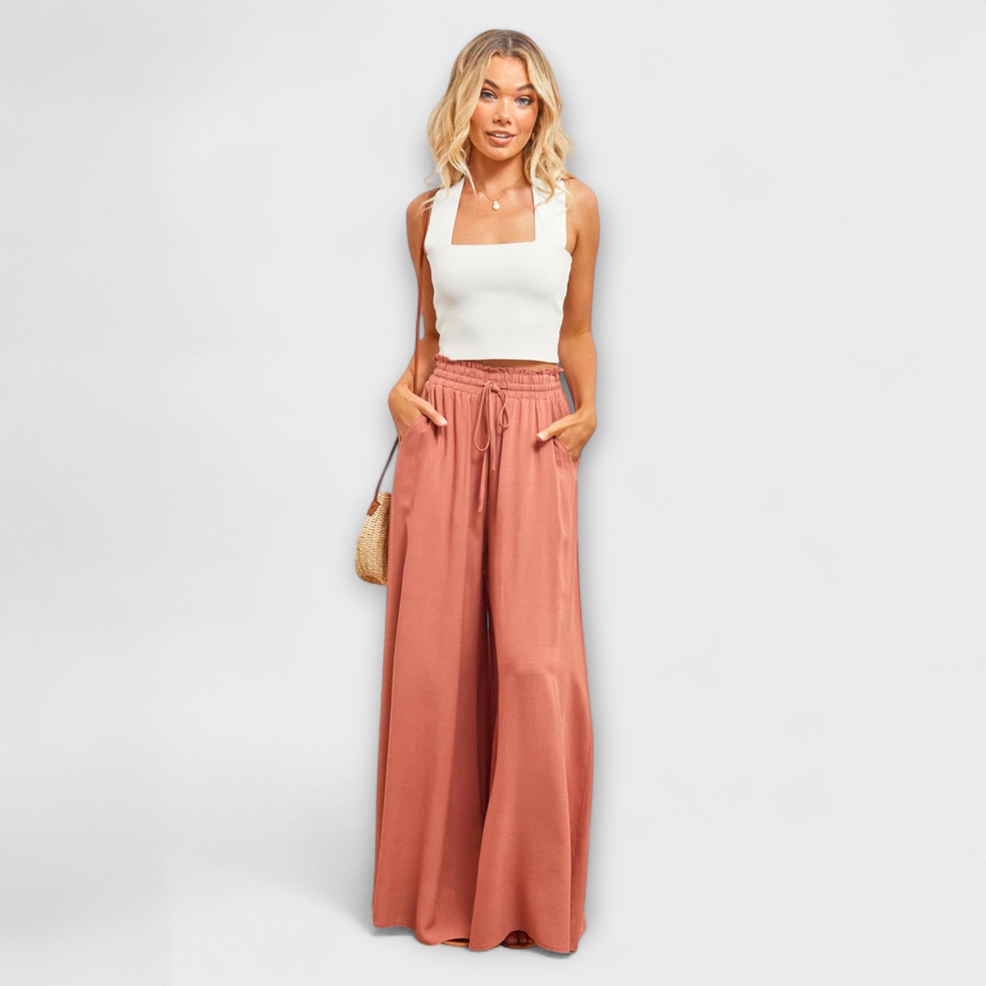 Oralith - Comfortable pleated trousers