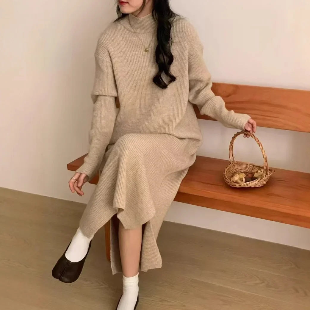 Evienne - Cozy Sweater Dress