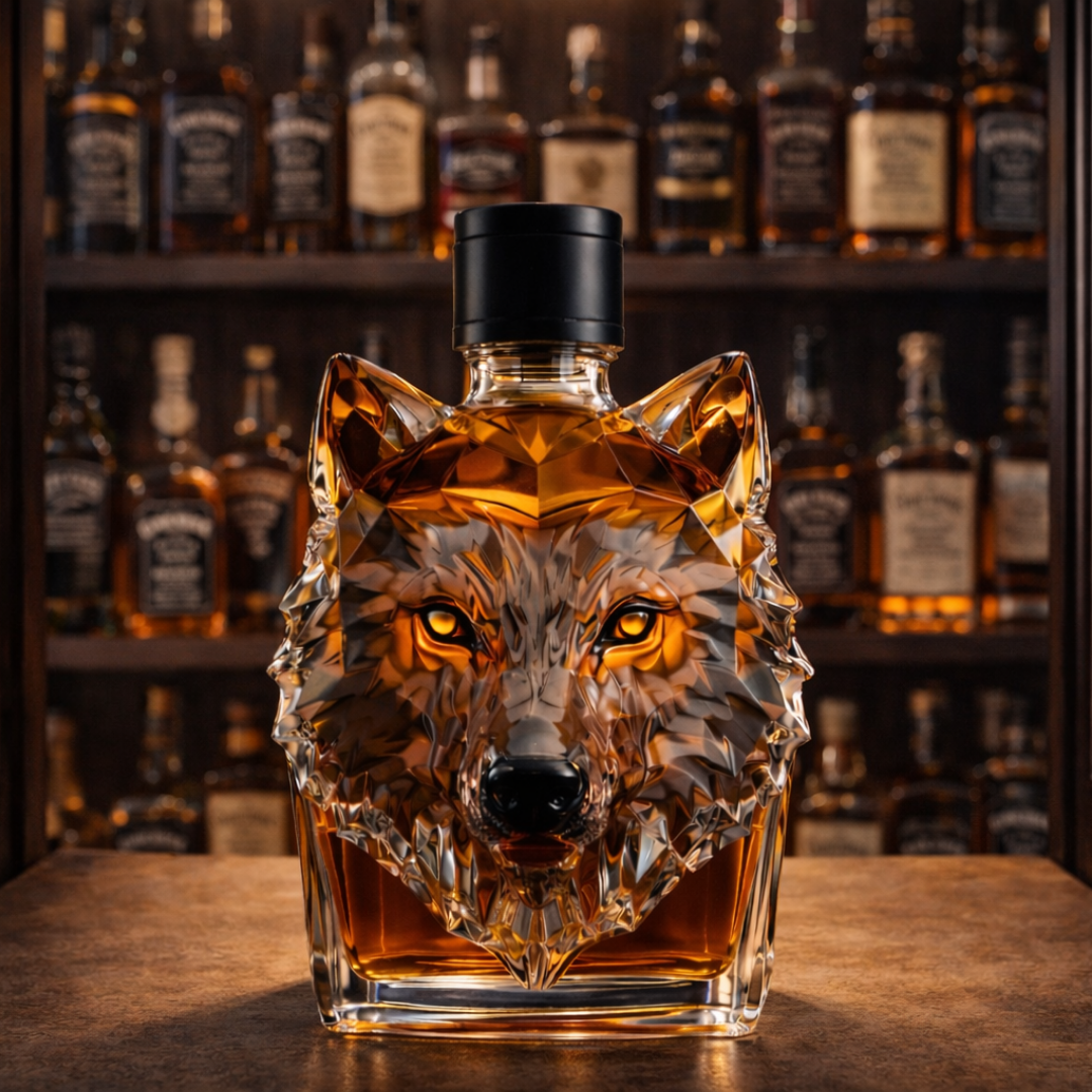 Whiskey Bottle - Wolf Edition