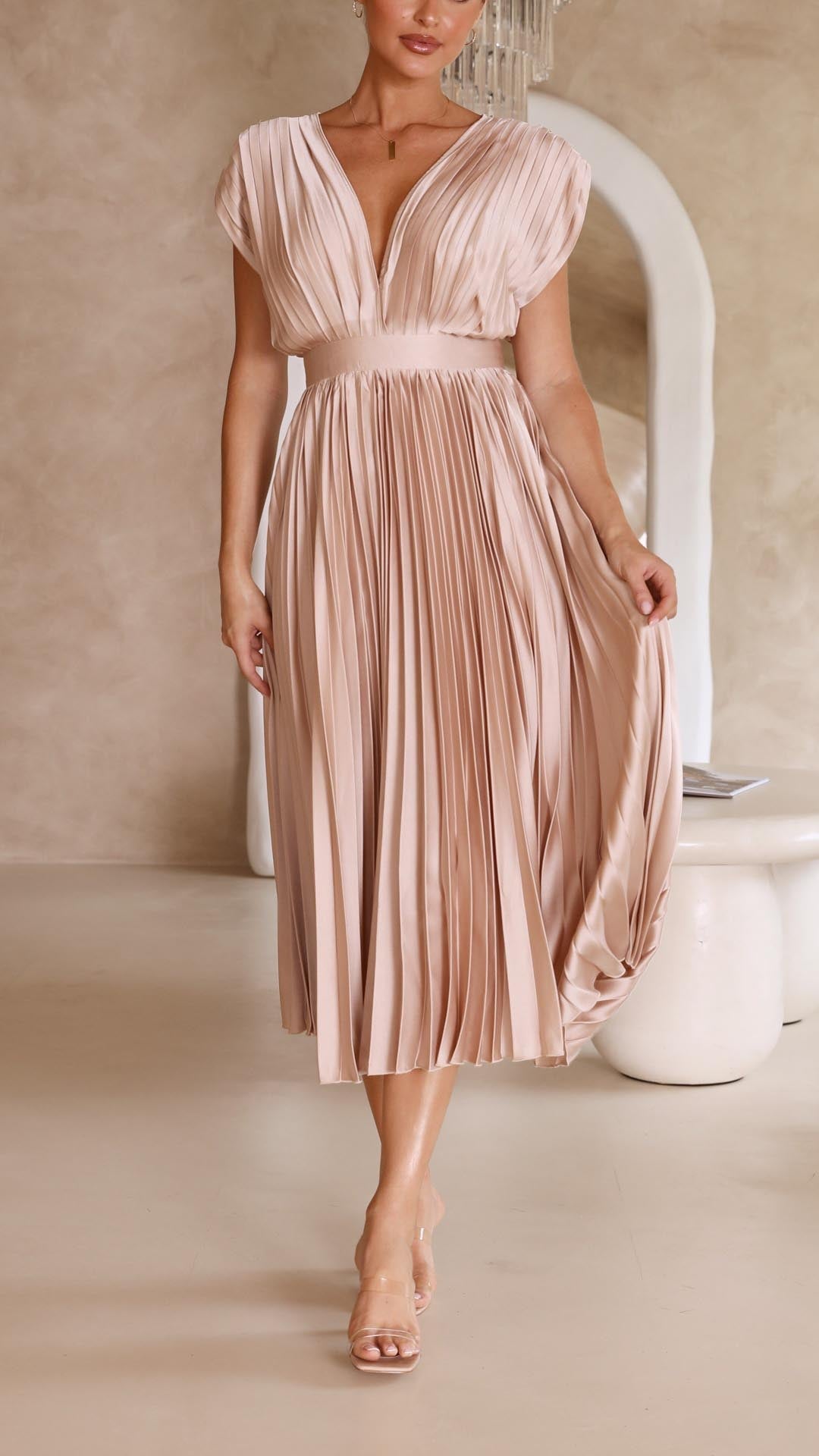 Pivelle - Pleated Maxi Dress