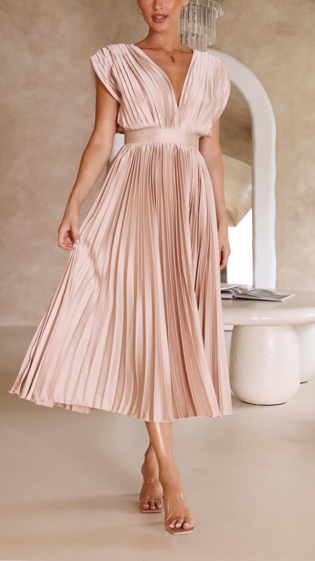 Pivelle - Pleated Maxi Dress