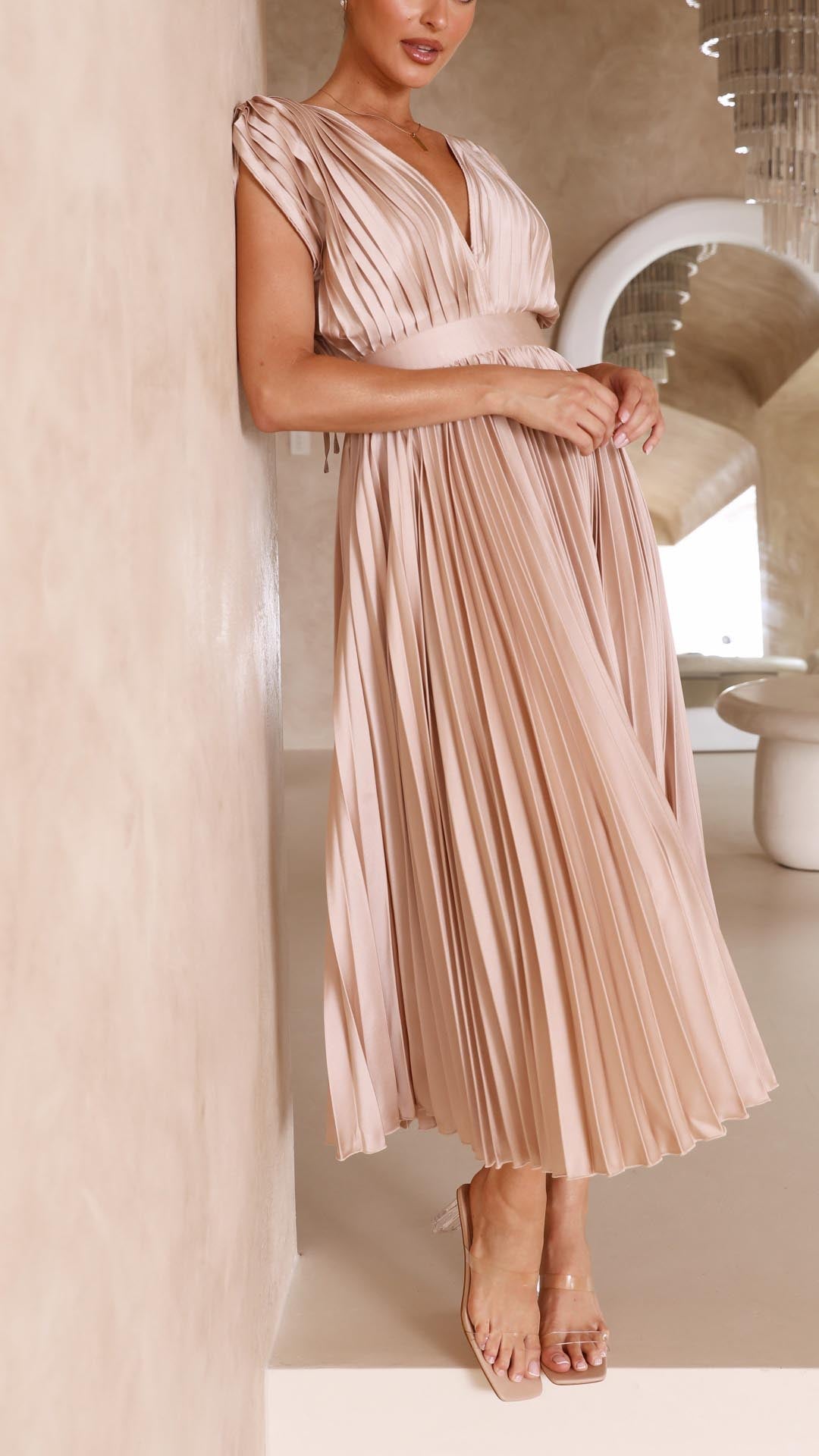 Pivelle - Pleated Maxi Dress