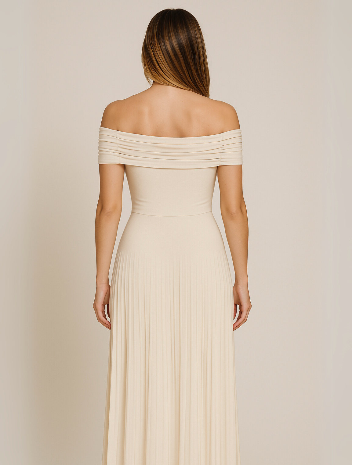 Isabel | Women Wedding Guest Pleated Maxi Dress