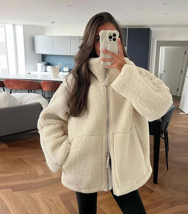 Philippa - Zip Sherpa Jacket