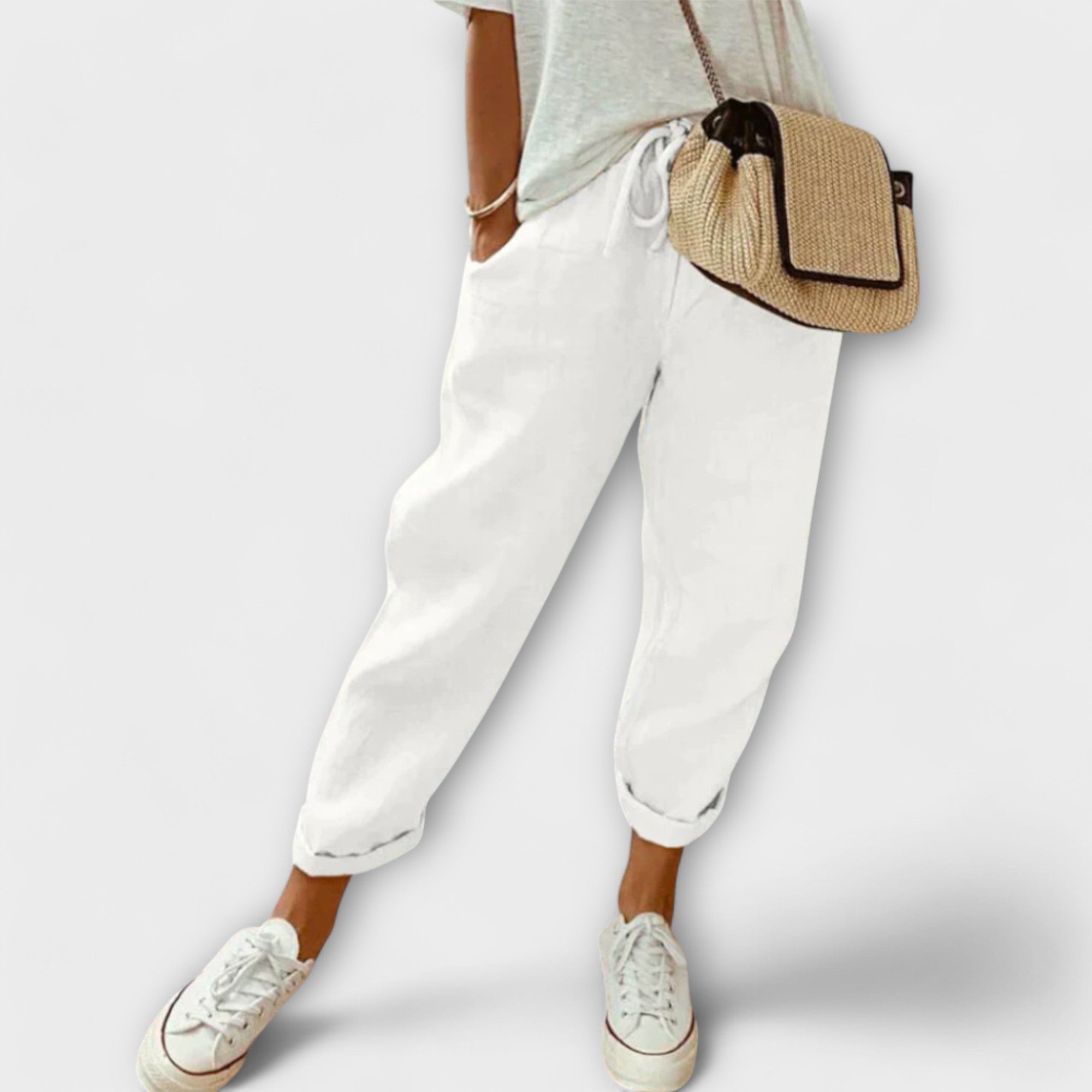 Bibi - Fashionable and casual linen trousers