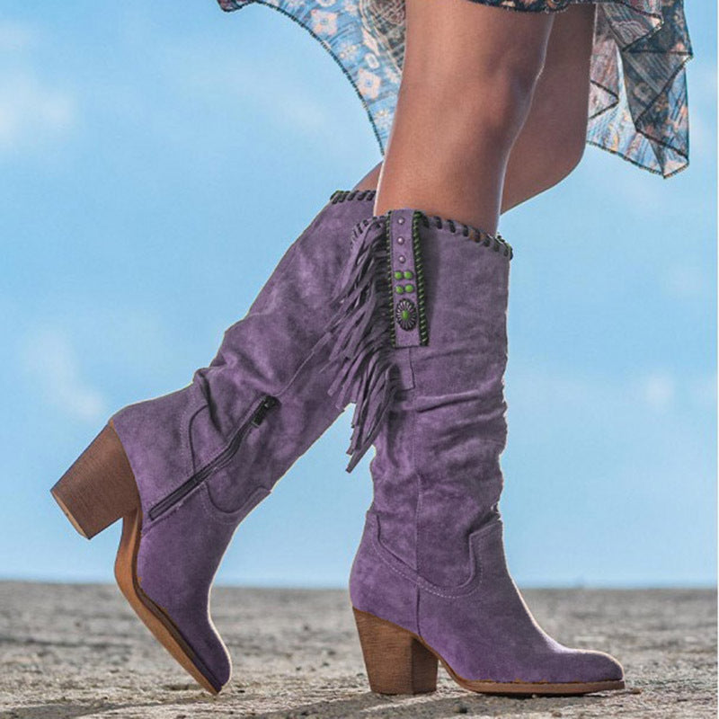 Celeste - Western Knee-High Boots