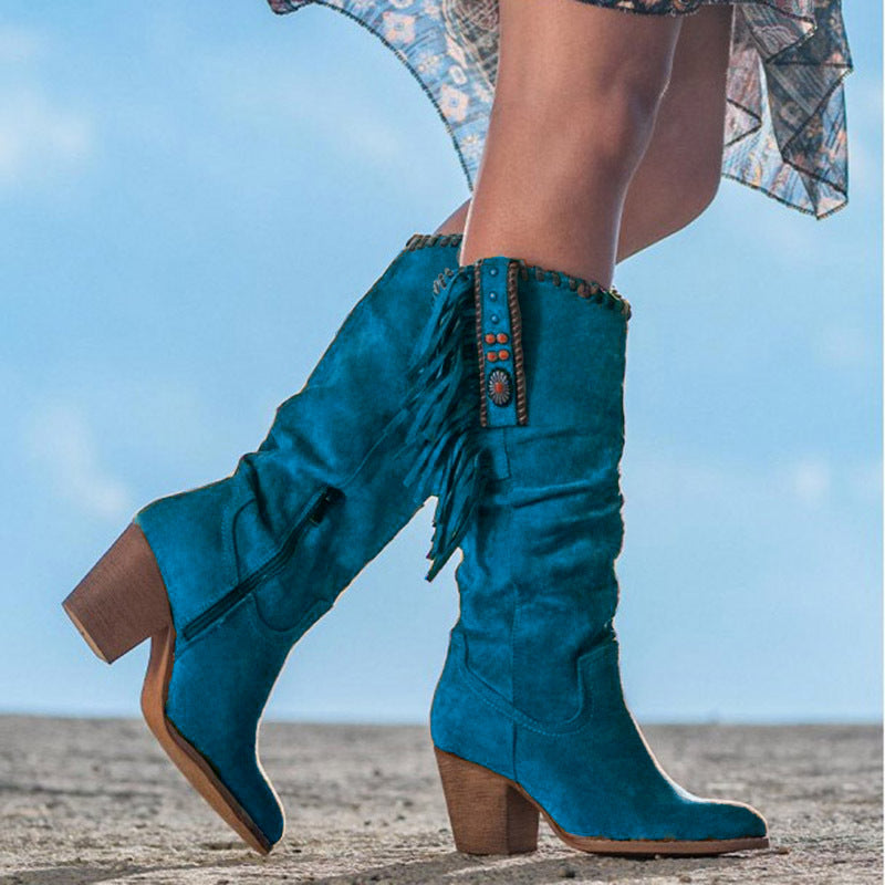 Celeste - Western Knee-High Boots