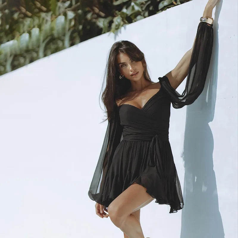 Charlotte | Summer Women Long Sleeve Mini Dress