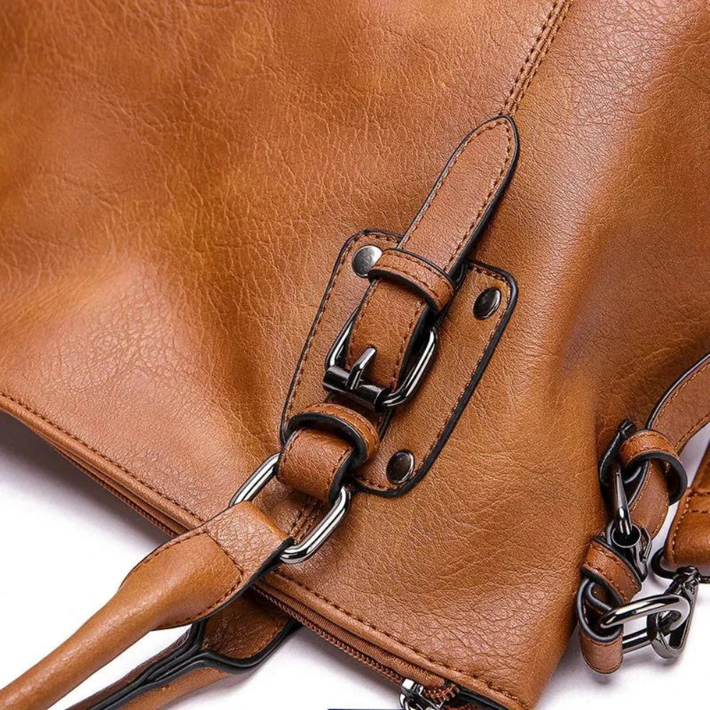 Irixa - Vegan Leather Structured Shoulder Bag