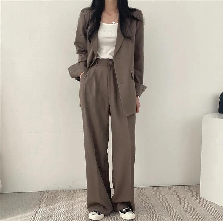 Hailey | Women’s Tailored Suit Set with Long Blazer