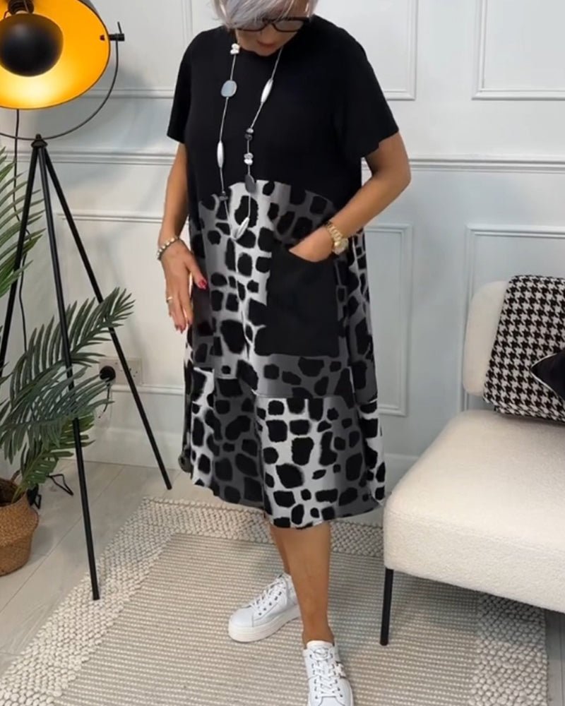 Elaris - Colorblock Midi Dress