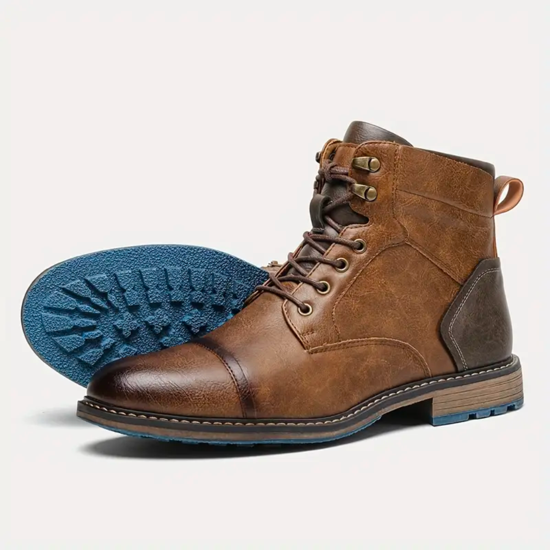 Aiden | Vintage Lace Up Leather Boots For Men
