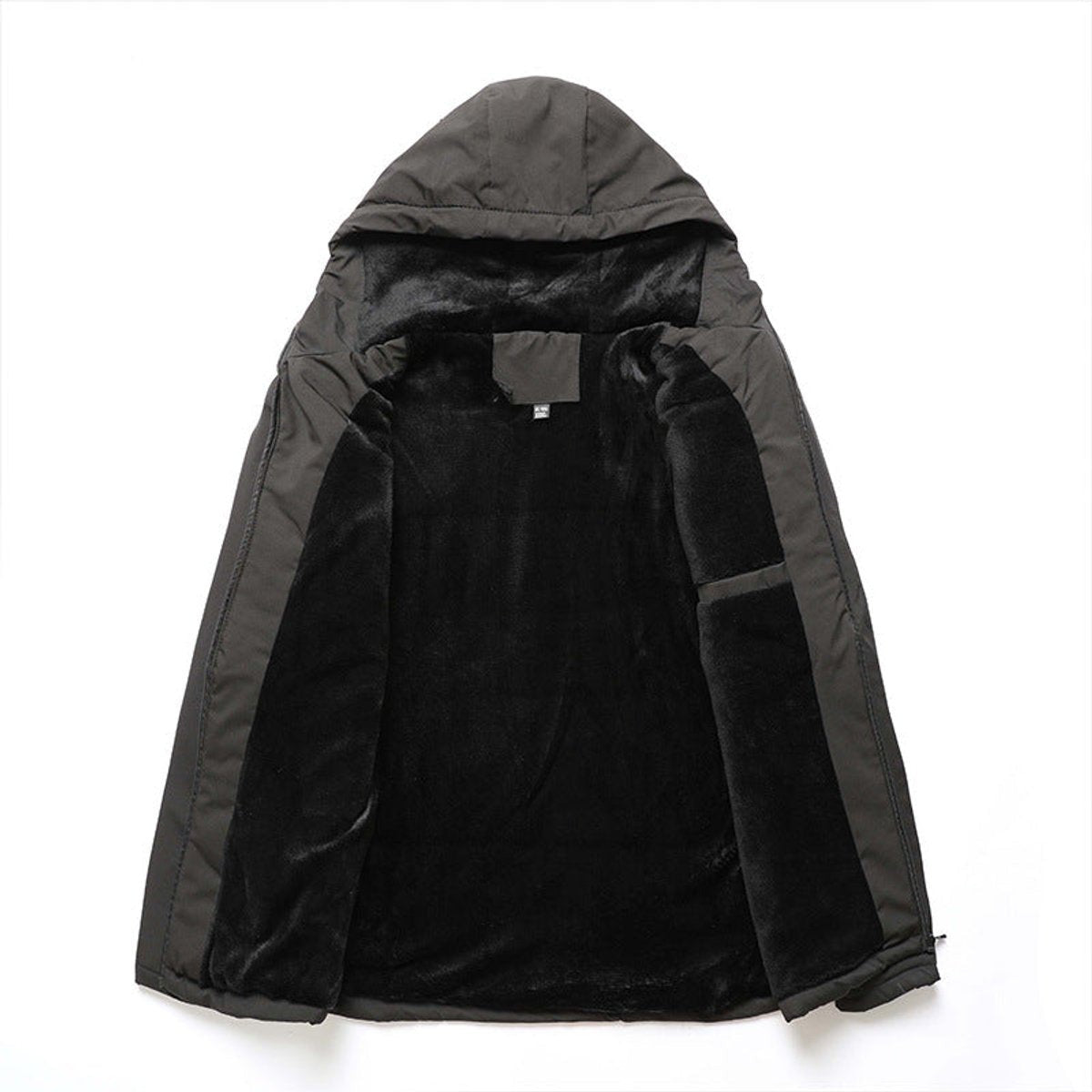 Clásica Chaqueta de Invierno para Hombre Impermeable Con-Capucha Forro-Cálido