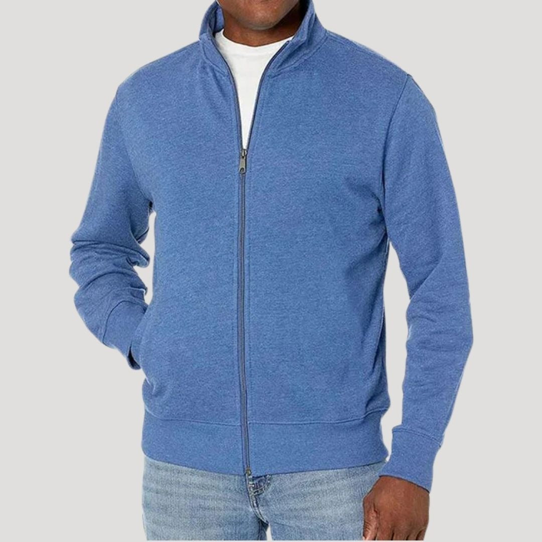Clásica Chaqueta para Hombre Con-Cremallera Ligera Corte-Cómodo