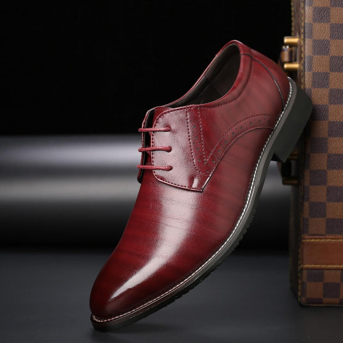 Clásicos Zapatos de Vestir para Hombre Con-Cordones Diseño-Formal Interior-Acolchado