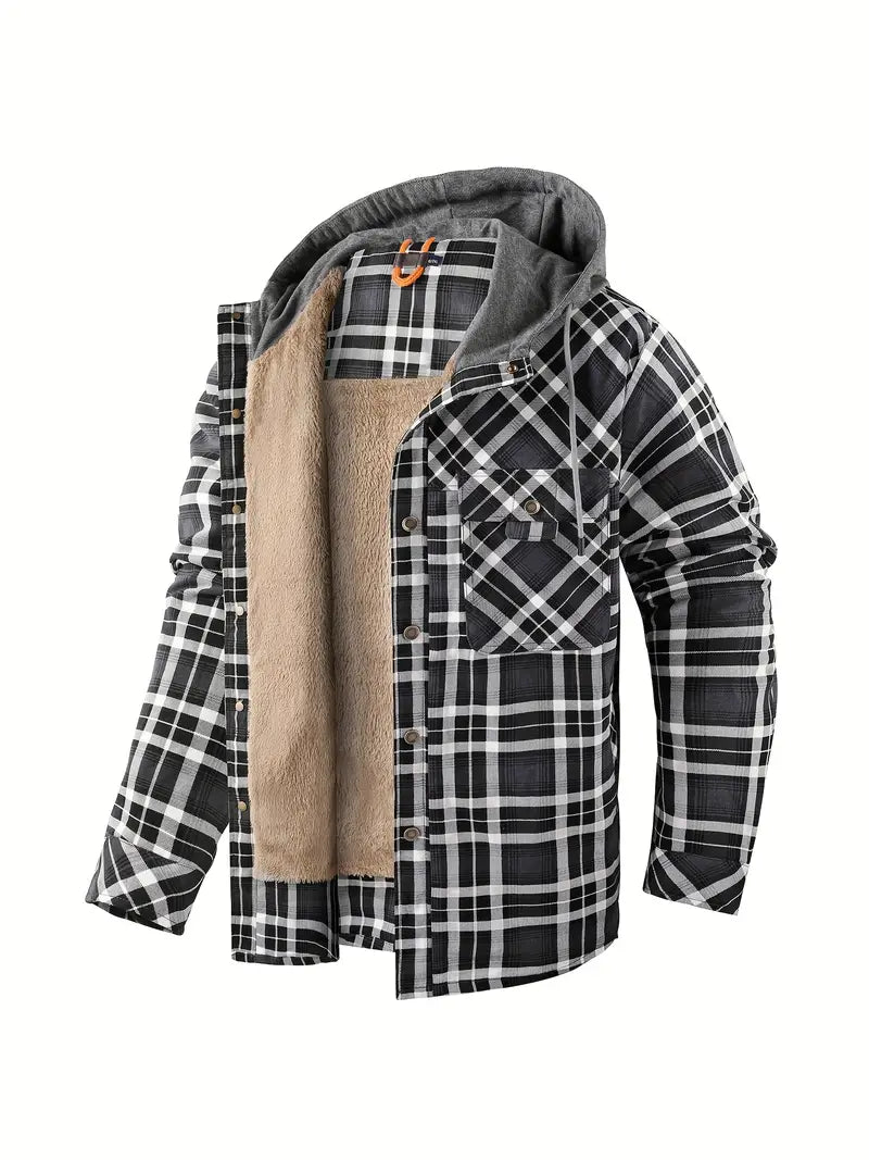 Qaren - Hooded Checked Jacket