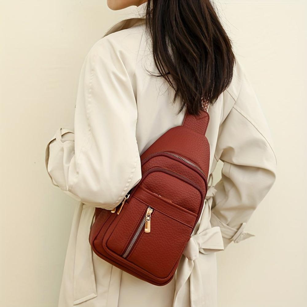 Velyra - Vegan Leather Sling Crossbody Bag
