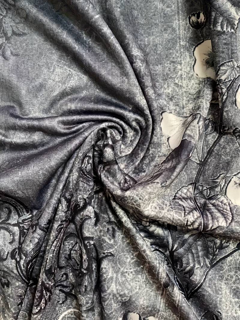 Blair | Vestido midi asimétrico con diseño abstracto para mujer