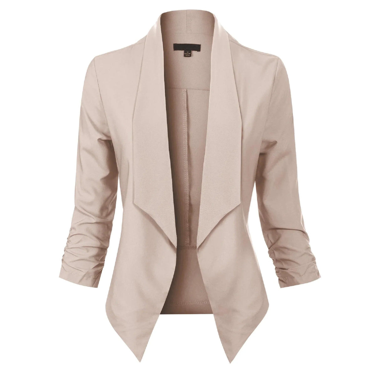 Elegante Blazer para Mujer Corte-Abierto Manga-Larga Versátil