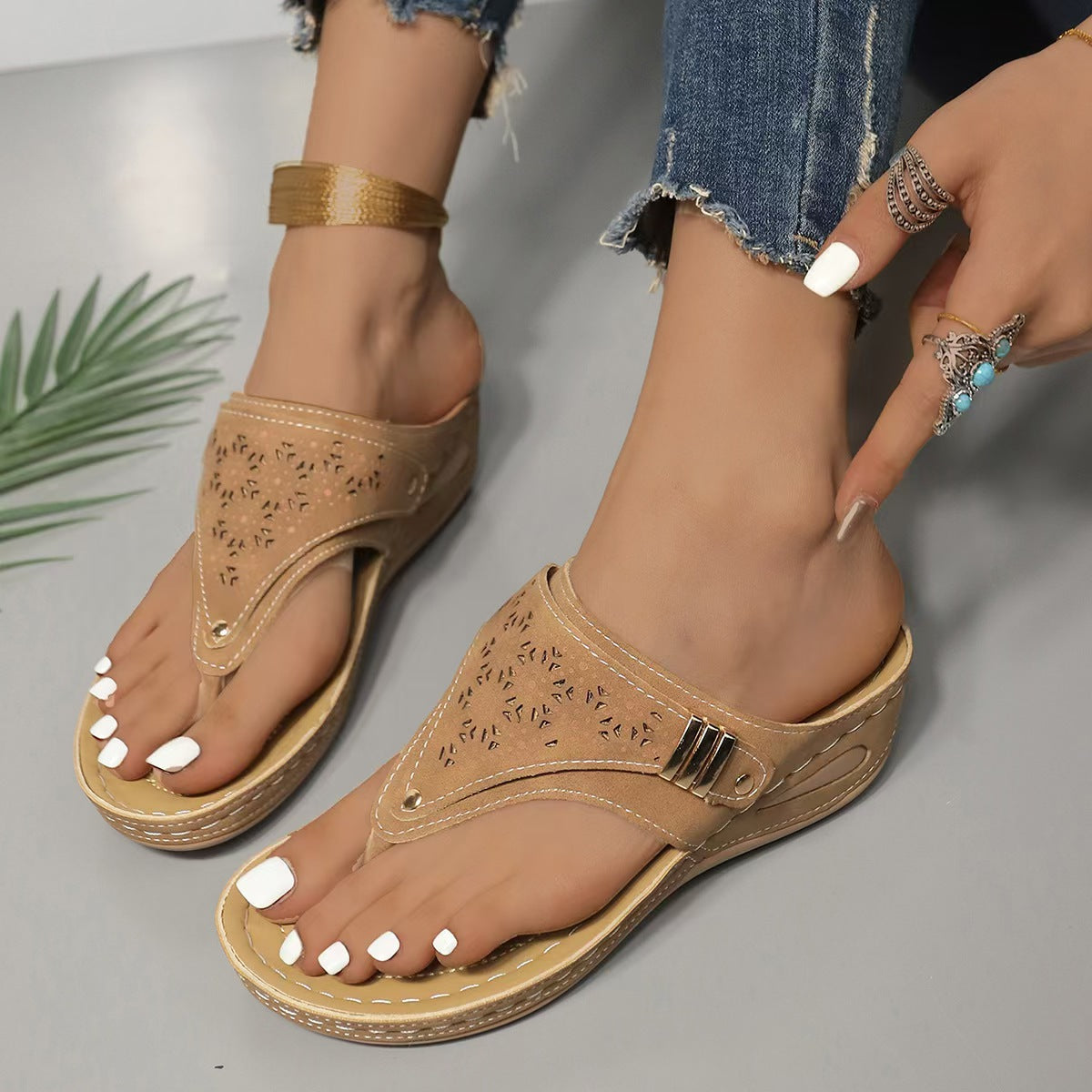 Calira™ | Comfort Sleehak Sandalen met Ondersteuning