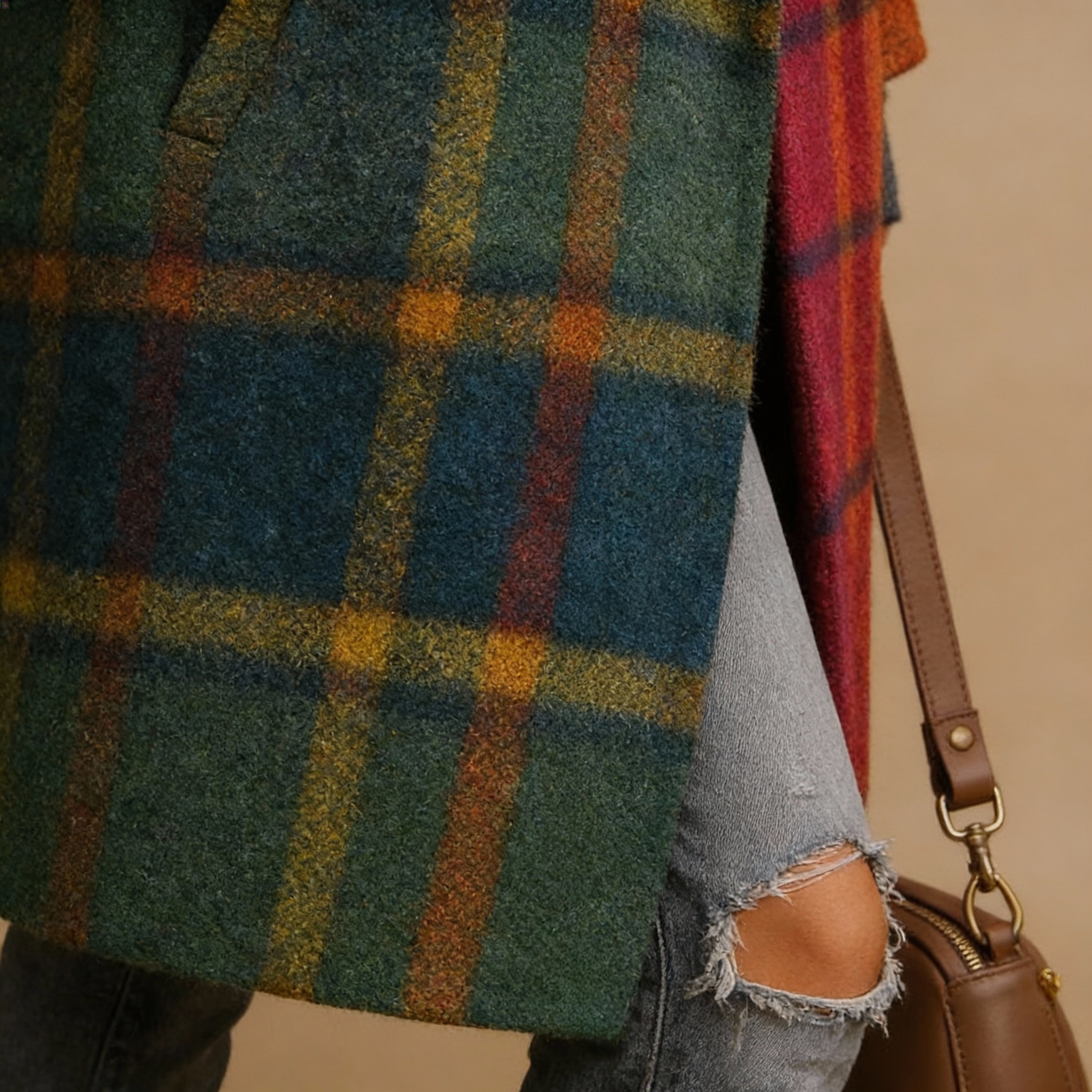 Amelia | Oversized Check Coat