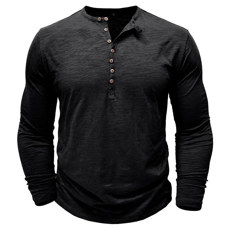 Justin | Men's Long-Sleeve Henley Shirt