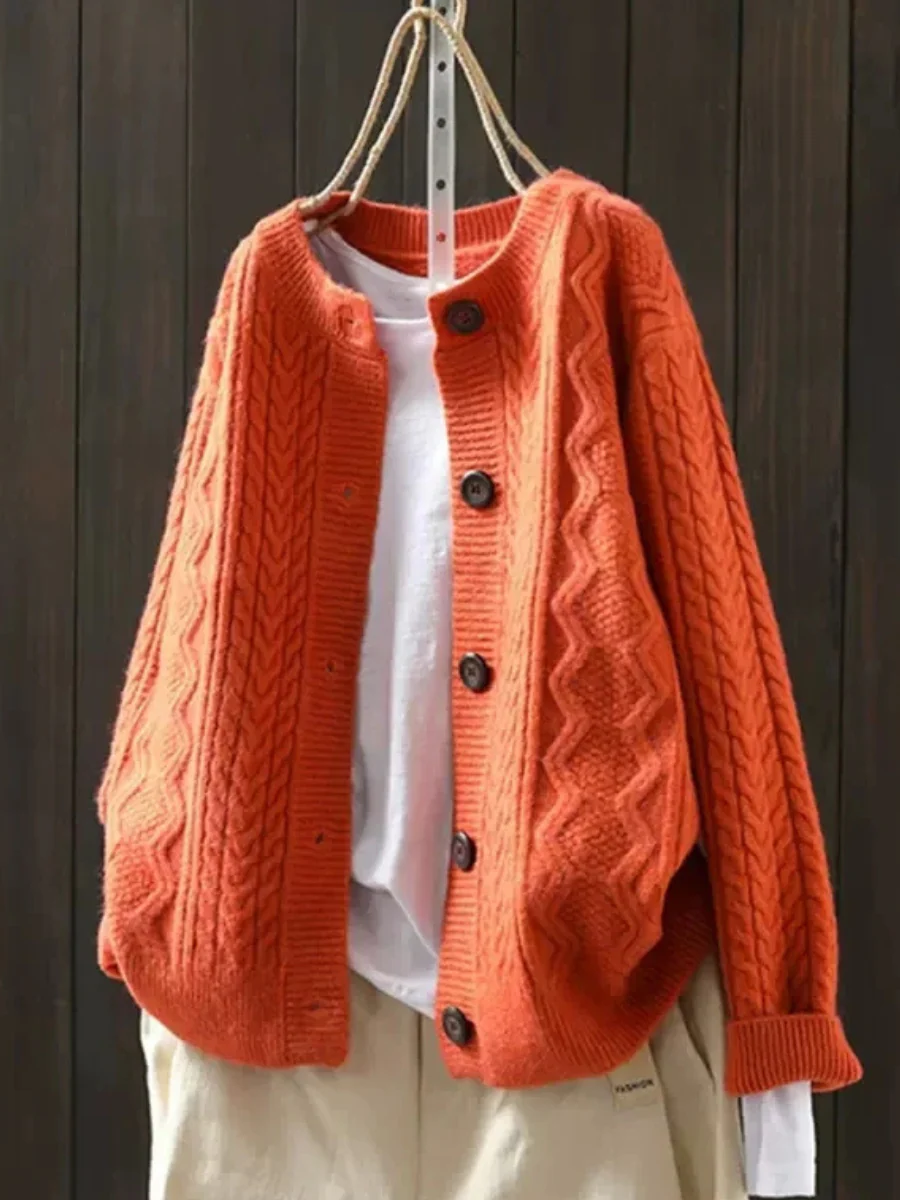 Callista - Oversized Cable Knit Cardigan