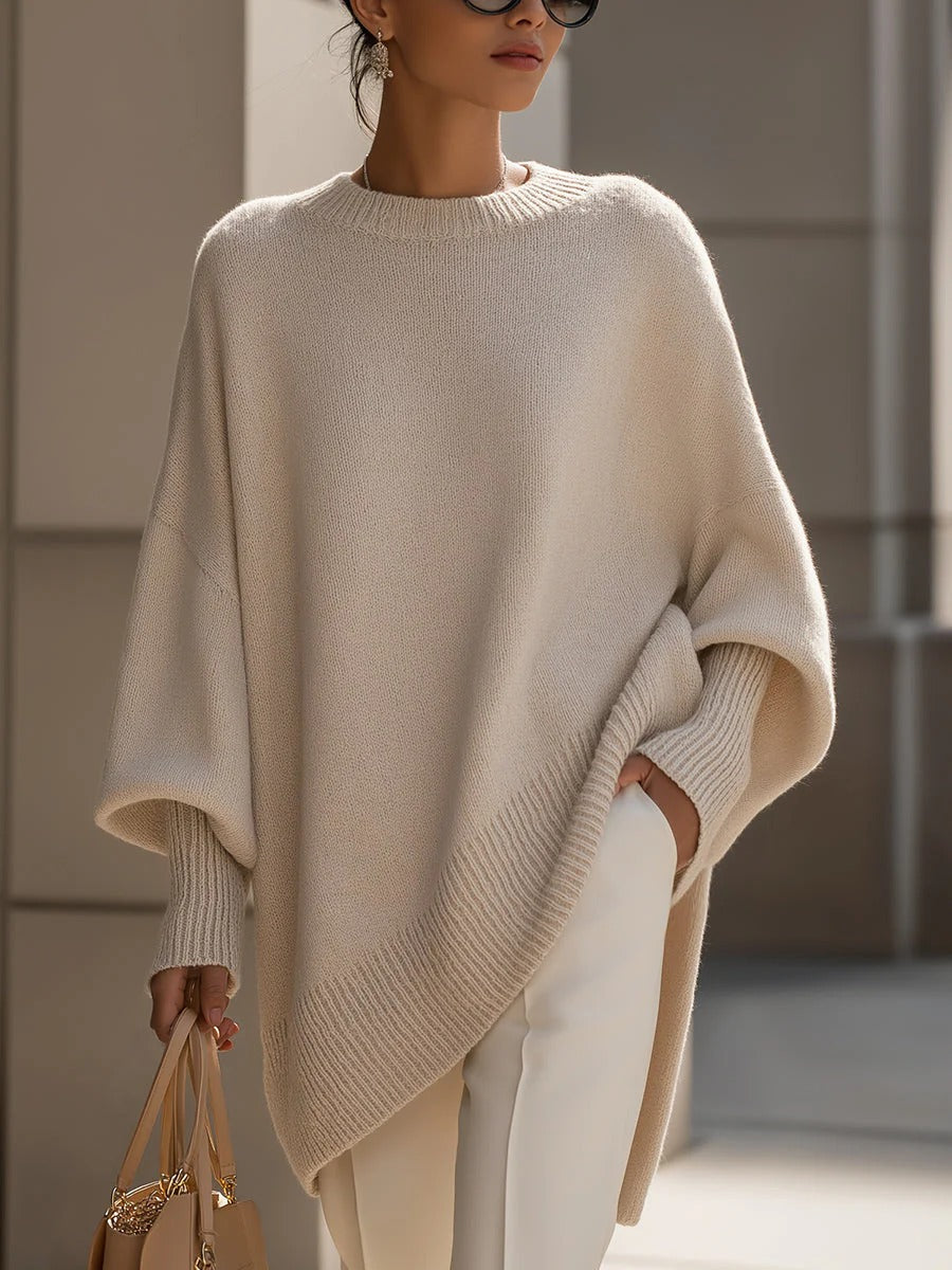 Willa - Oversized Batwing Strikponcho