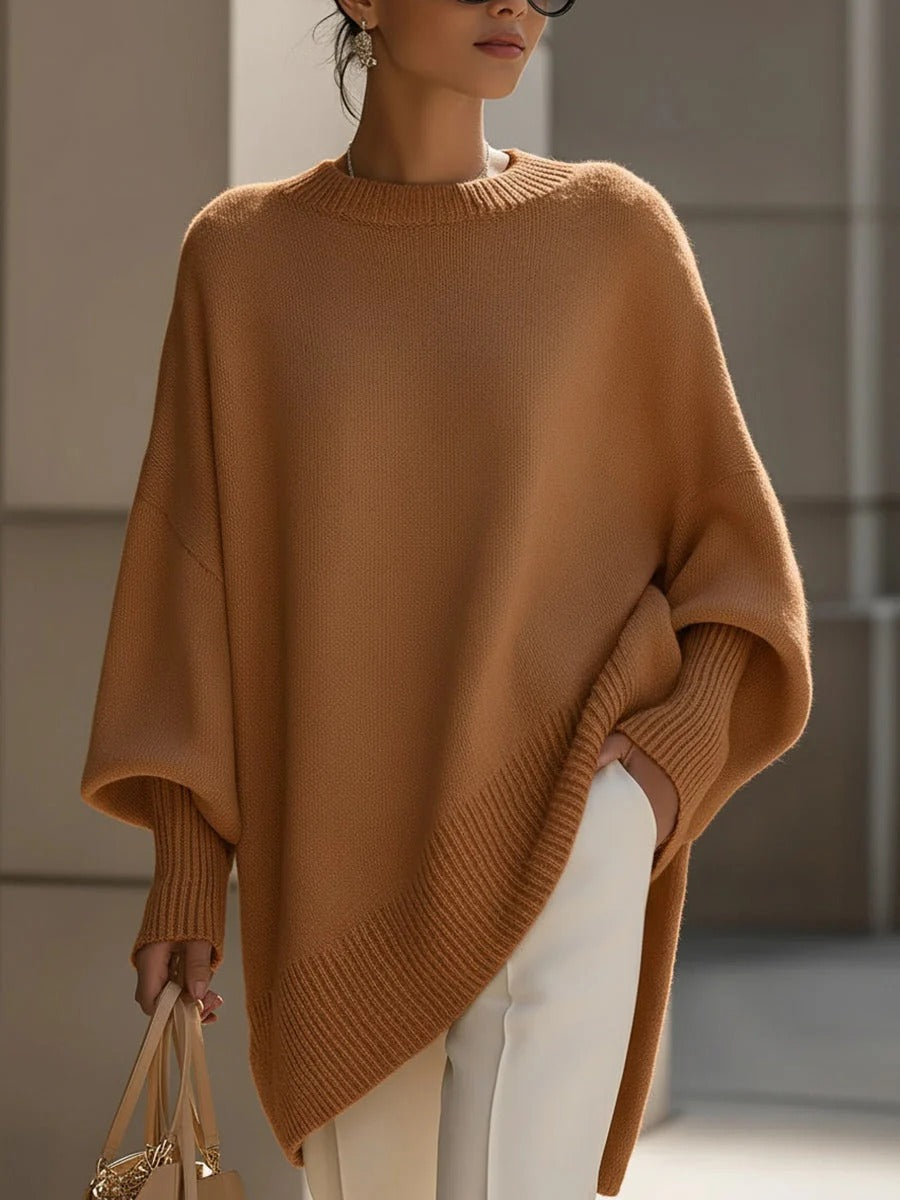 Willa - Oversized Batwing Knit Poncho