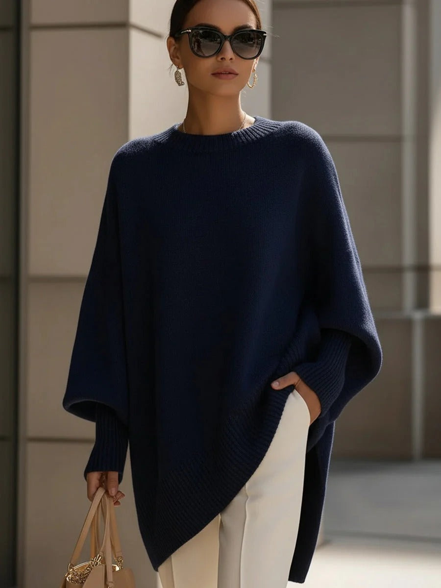 Willa - Oversized Batwing Knit Poncho