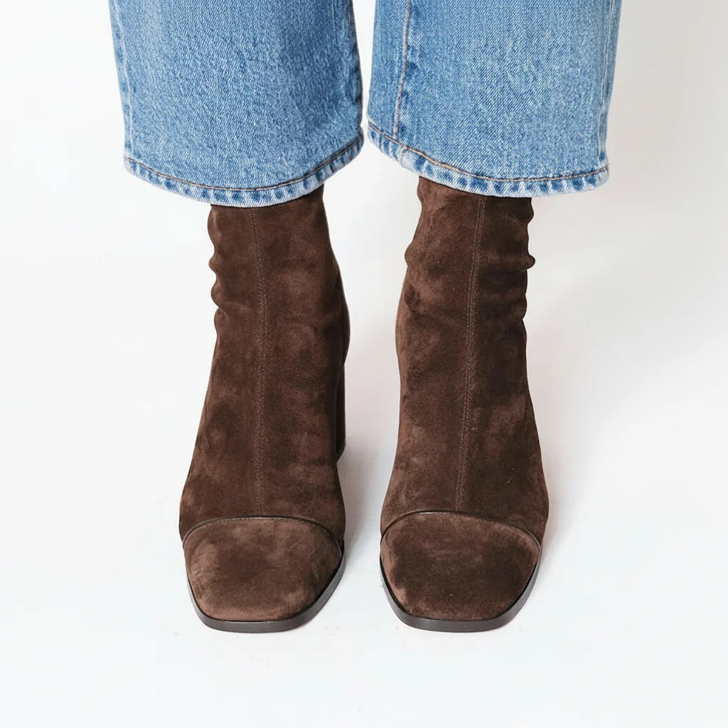 Capri - Suede Square Toe Boots