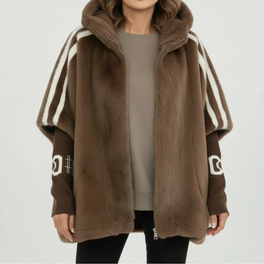 Odessa - Hooded Faux Fur Statement Jacket