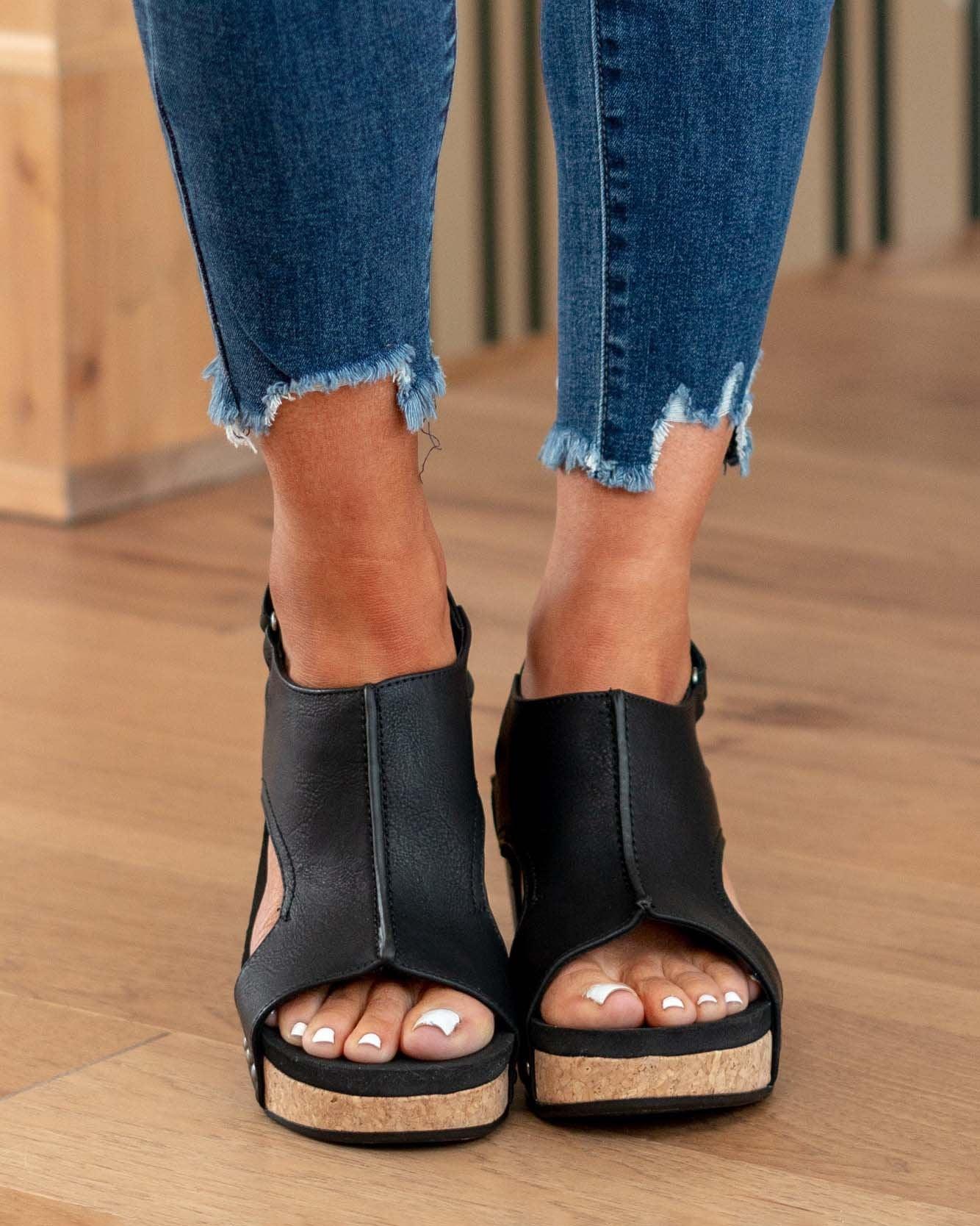 Fayette - Vegan Wedge Sandals