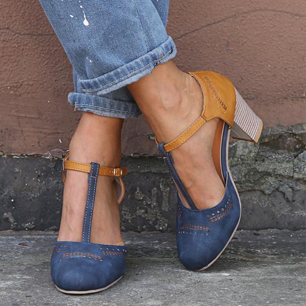 Atlas - T-Strap Block Heels