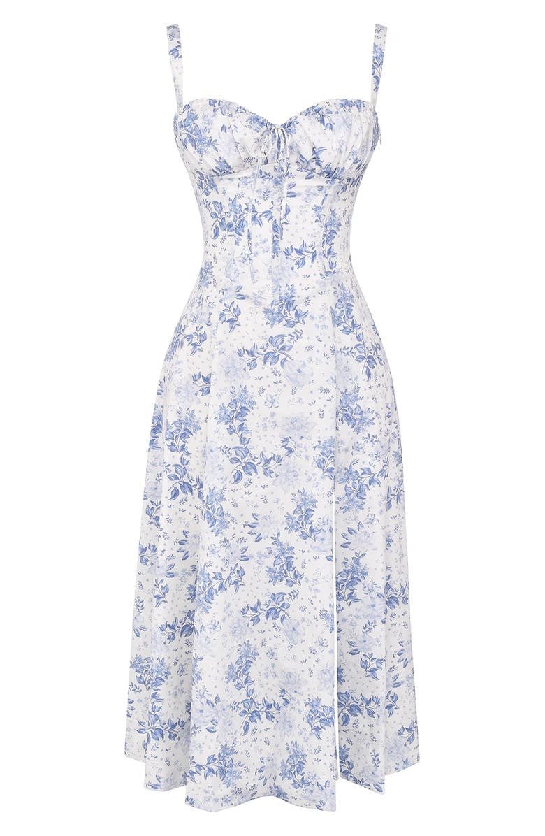 Bonnie | Vestido midi con corsé floral chic