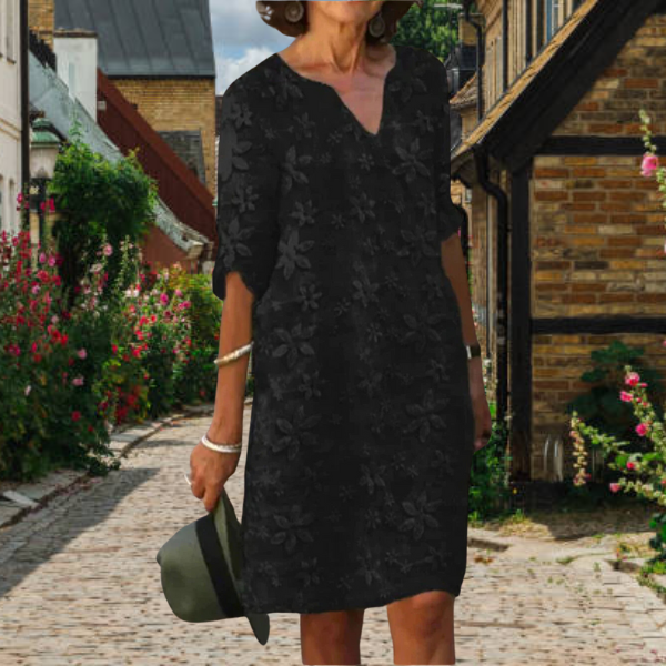 Hazel | Vestido midi informal con estampado floral para mujer