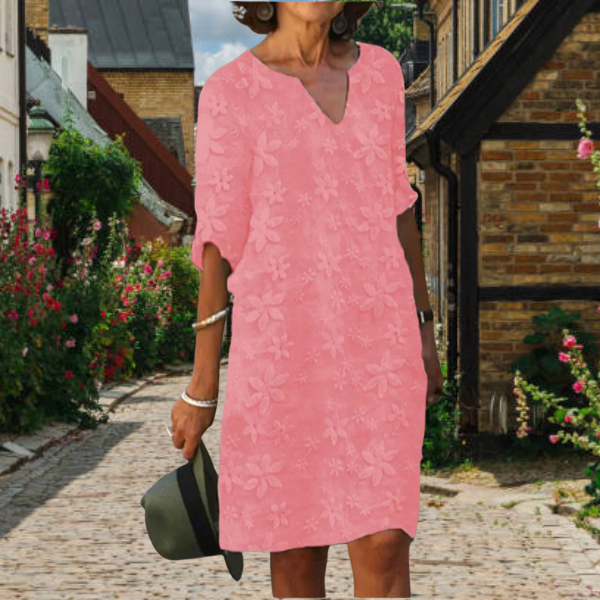 Hazel | Vestido midi informal con estampado floral para mujer