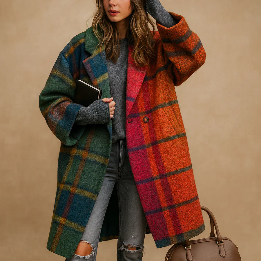 Amelia | Oversized Check Coat