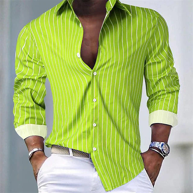 Zarevonix - Striped Button-Up Shirt
