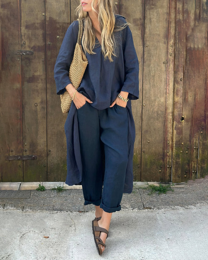 Florence | Women’s Relaxed Long Tunic and Pant Set