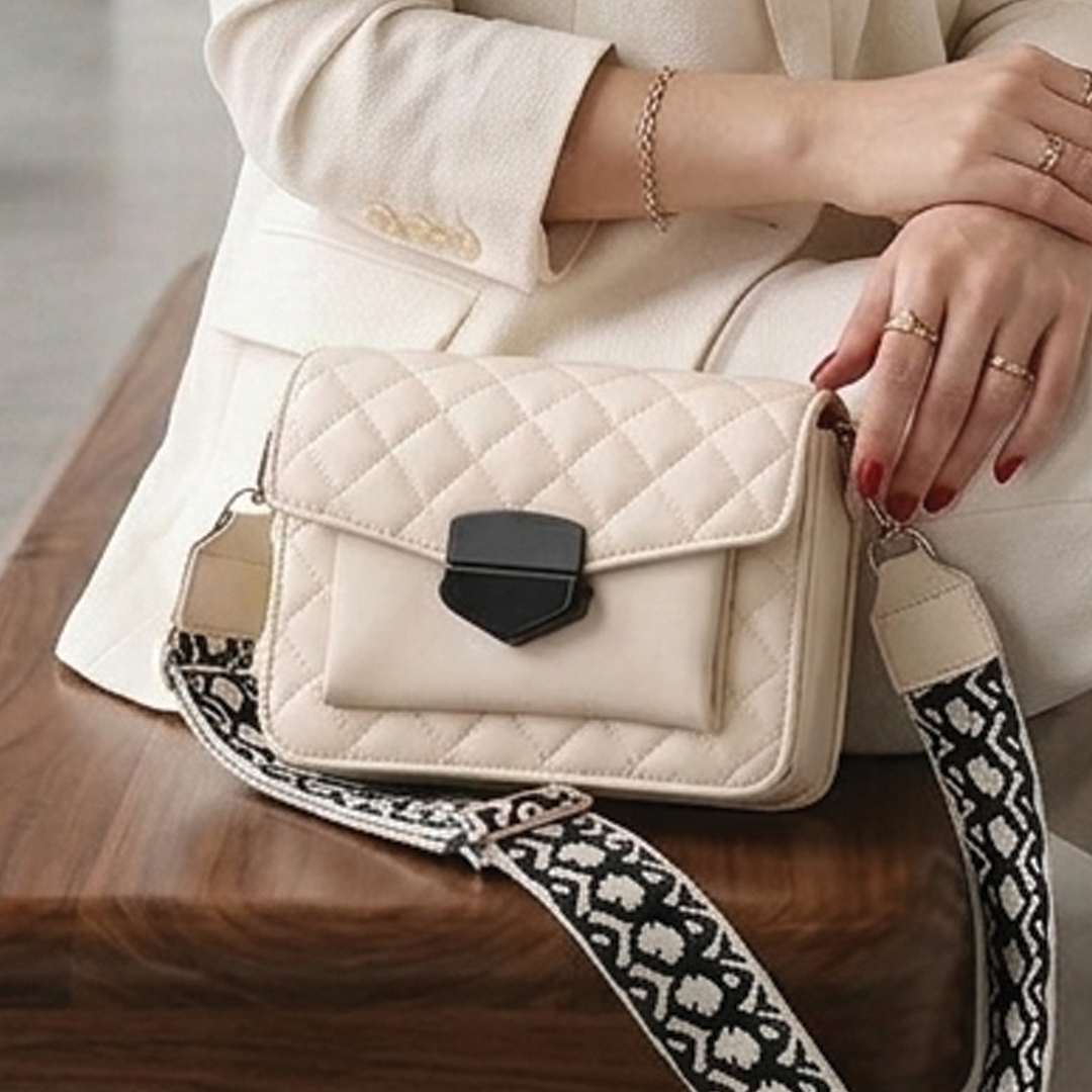 Brivelle - Quiltet Crossbody Taske i Vegansk Læder