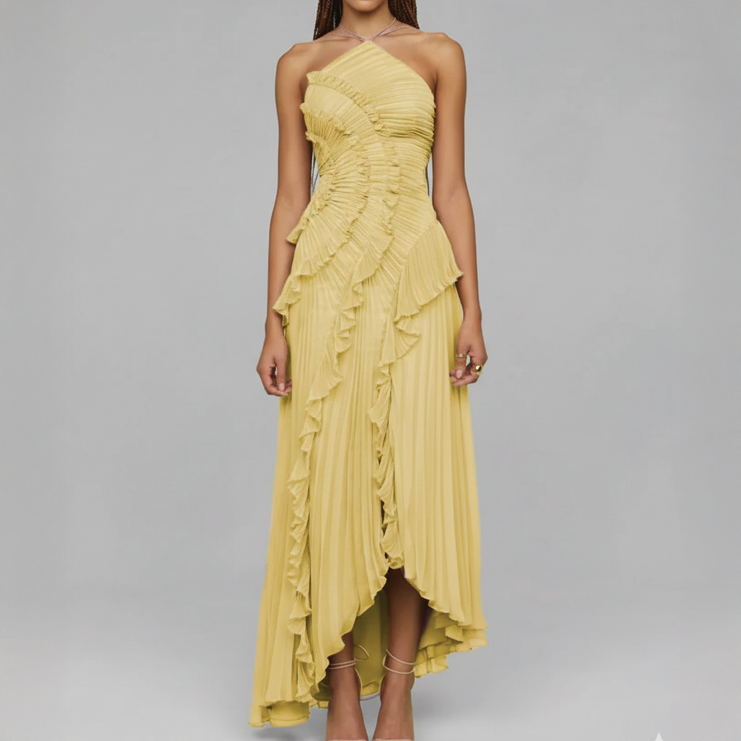Nivessa - Asymmetric Pleated Dress