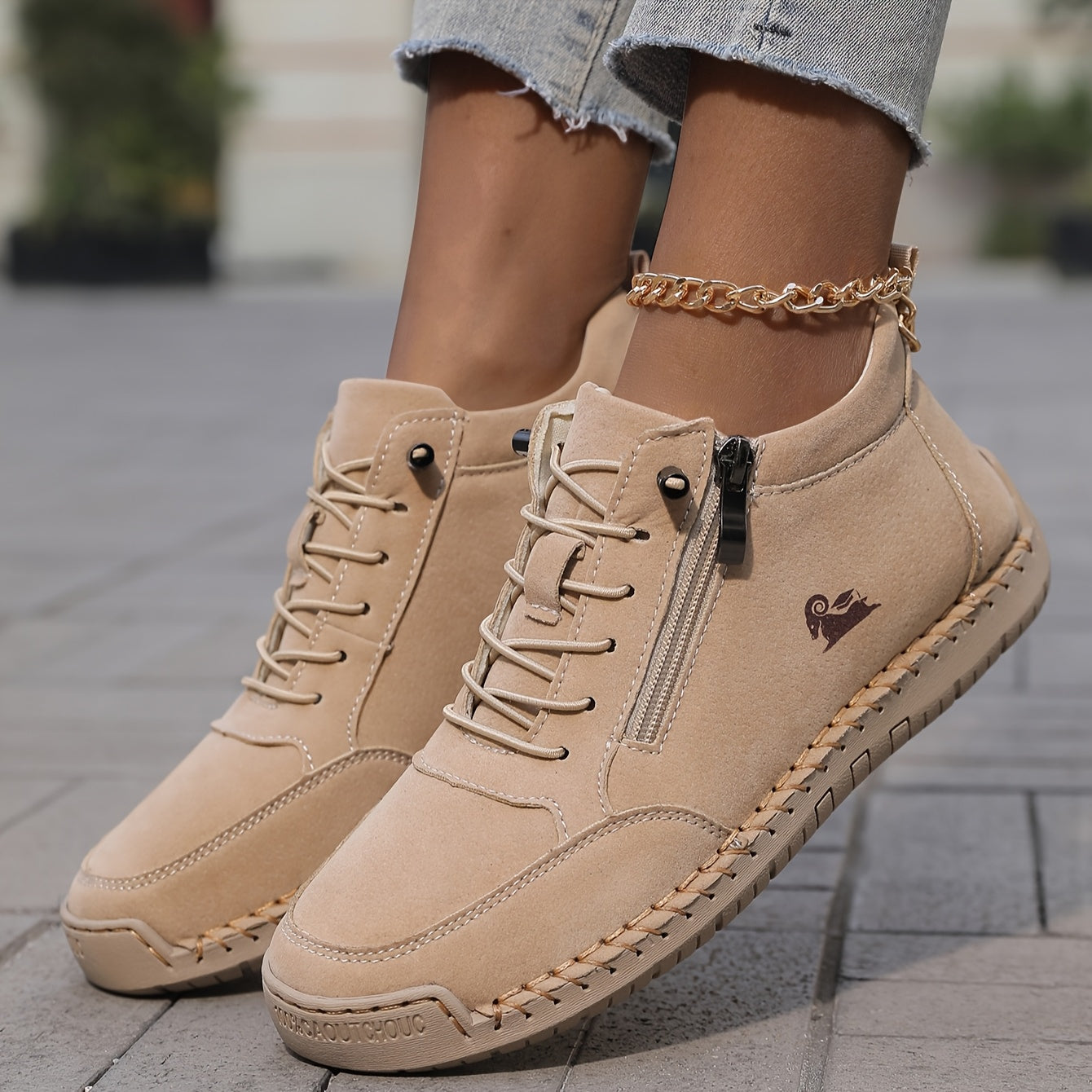 Danielle | Women Spring Zip Up Walking Sneakers