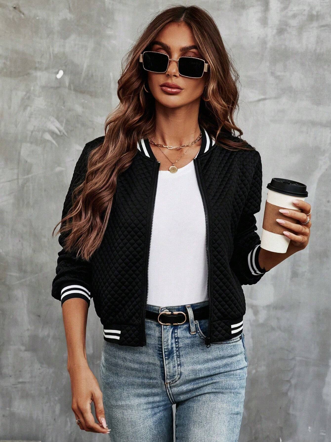 Helsa - Cropped Bomber Jacket