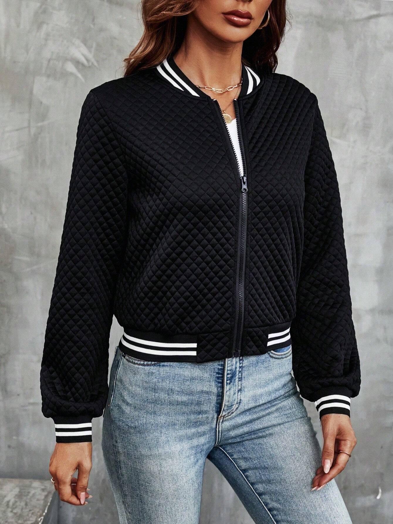 Helsa - Cropped Bomber Jacket