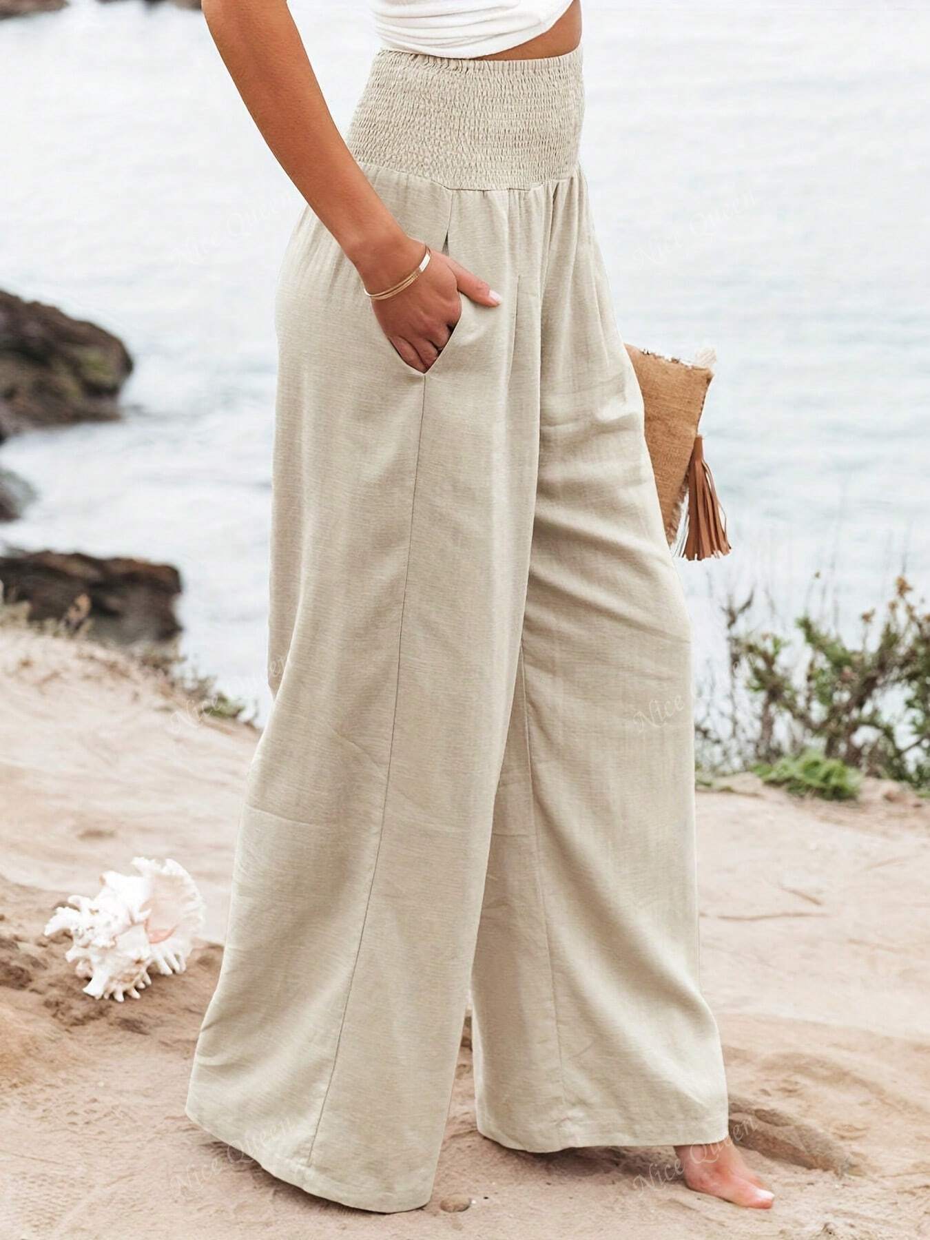 Yavira - Wide Leg Linen Pants